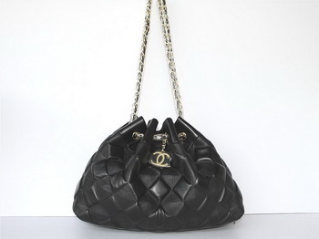 7A Discount Chanel Cambon Quilted Lambskin Shoulder Bags 46988 Black